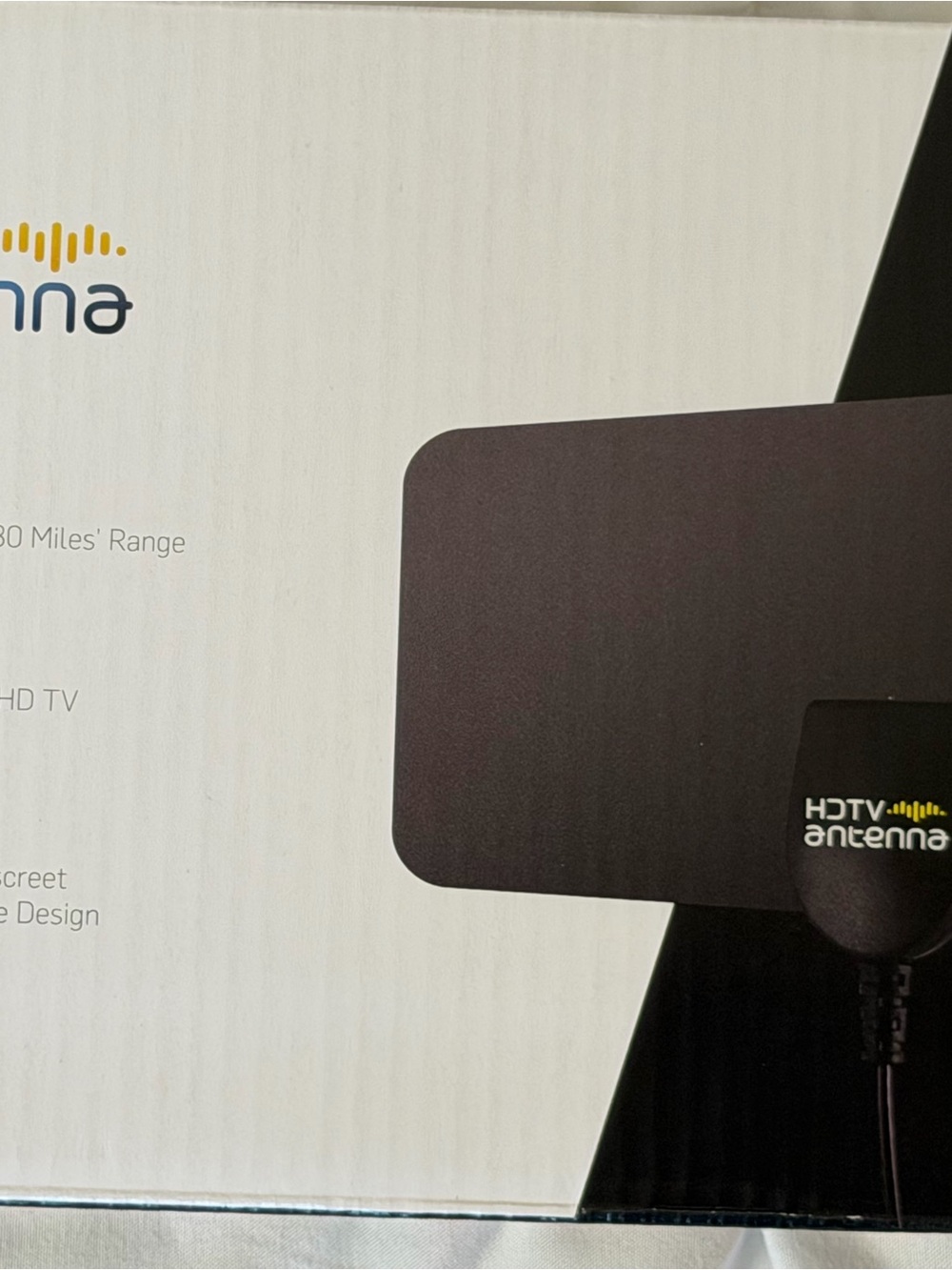HDTV Antenna Flat Indoor Antenna - Black